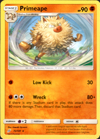 Primeape - 72/181 - Team Up - Card Cavern