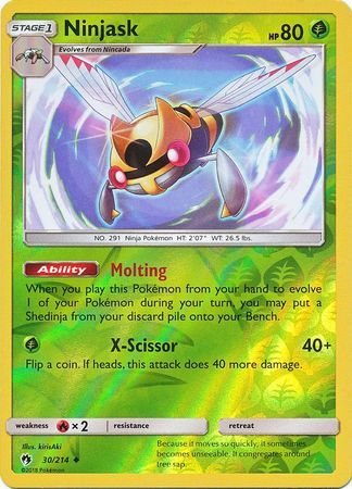 Ninjask - 30/214 - Lost Thunder - Reverse Holo - Card Cavern