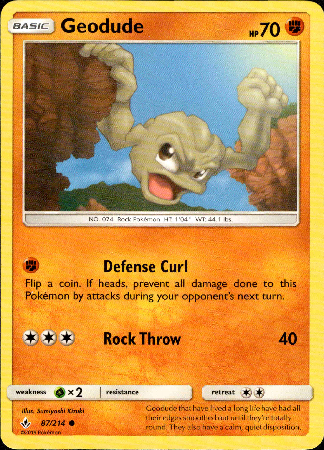 Geodude - 87/214 - Unbroken Bonds - Card Cavern