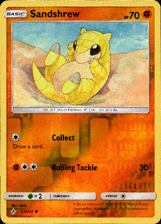 Sandshrew - 83/214 - Unbroken Bonds - Reverse Holo - Card Cavern