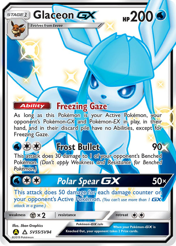 Glaceon GX - SV55/SV94 - Hidden Fates - Card Cavern