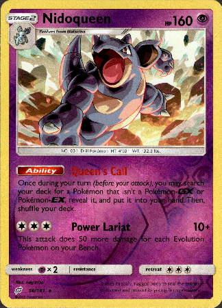 Nidoqueen - 56/181 - Team Up - Reverse Holo - Card Cavern