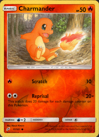 Charmander - 11/181 - Team Up - Reverse Holo - Card Cavern