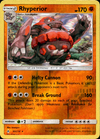 Rhyperior - 95/214 - Unbroken Bonds - Reverse Holo - Card Cavern