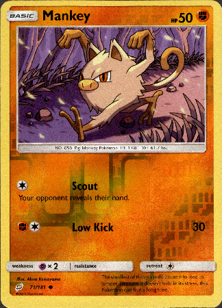 Mankey - 71/181 - Team Up - Reverse Holo - Card Cavern