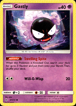 Gastly - 67/214 - Unbroken Bonds - Card Cavern