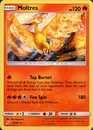 Moltres - 19/181 - Team Up - Holo - Card Cavern