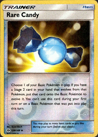 Rare Candy - 129/149 - Sun and Moon Base - Reverse Holo - Card Cavern