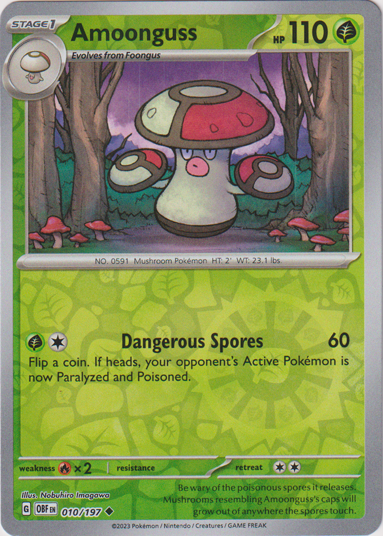 Amoonguss - 010/197 - Obsidian Flames - Reverse Holo - Card Cavern