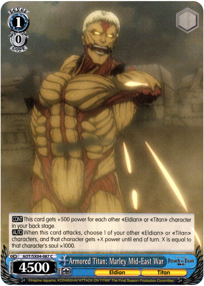 Armored Titan: Marley Mid-East War - AOT/SX04-087 C - Card Cavern