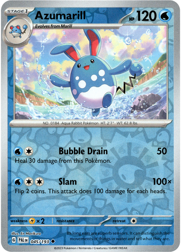 Azumarill - 045/193 - Paldea Evolved - Reverse Holo - Card Cavern