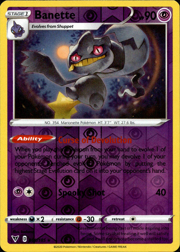 Banette - 068/185 - Vivid Voltage - Reverse Holo - Card Cavern