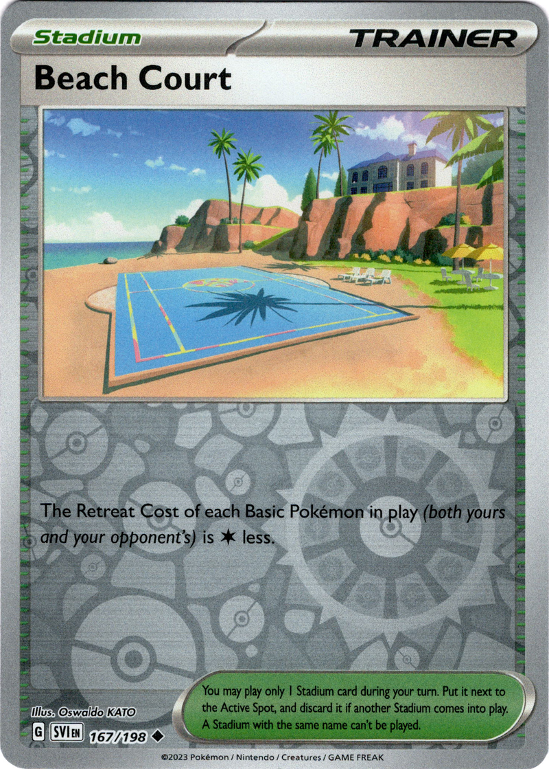 Beach Court - 167/198 - Scarlet & Violet - Reverse Holo - Card Cavern