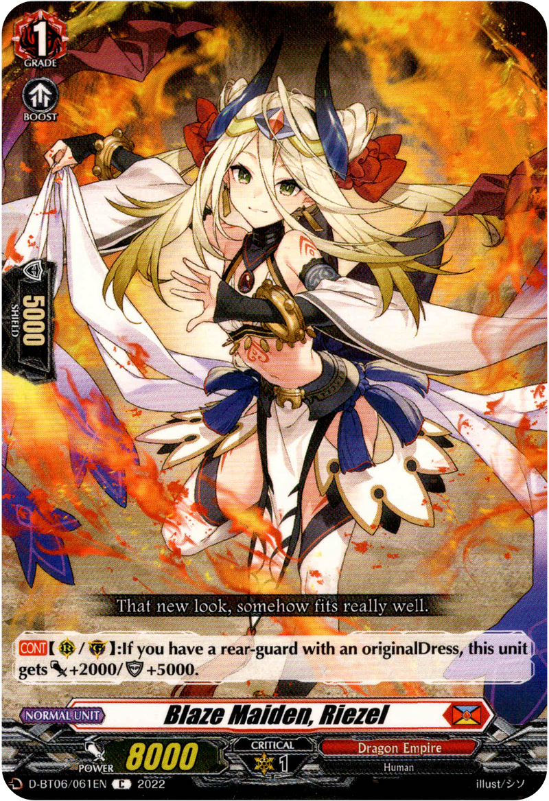 Blaze Maiden, Riezel - D-BT06/061EN - Blazing Dragon Reborn - Card Cavern