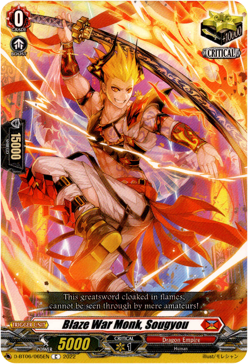 Blaze War Monk, Sougyou - D-BT06/065EN - Blazing Dragon Reborn - Card Cavern