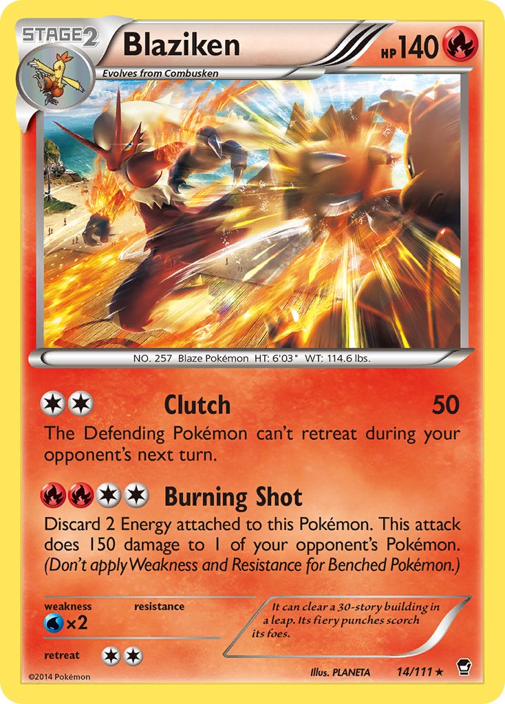 Blaziken - 14/111 - Furious Fists - Holo - Card Cavern