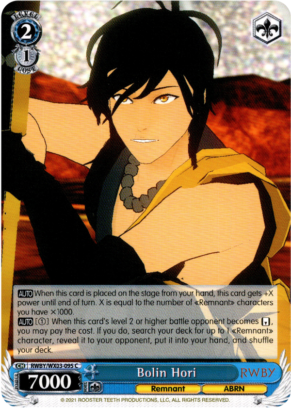 Bolin Hori - RWBY/WX03-095 - RWBY - Card Cavern