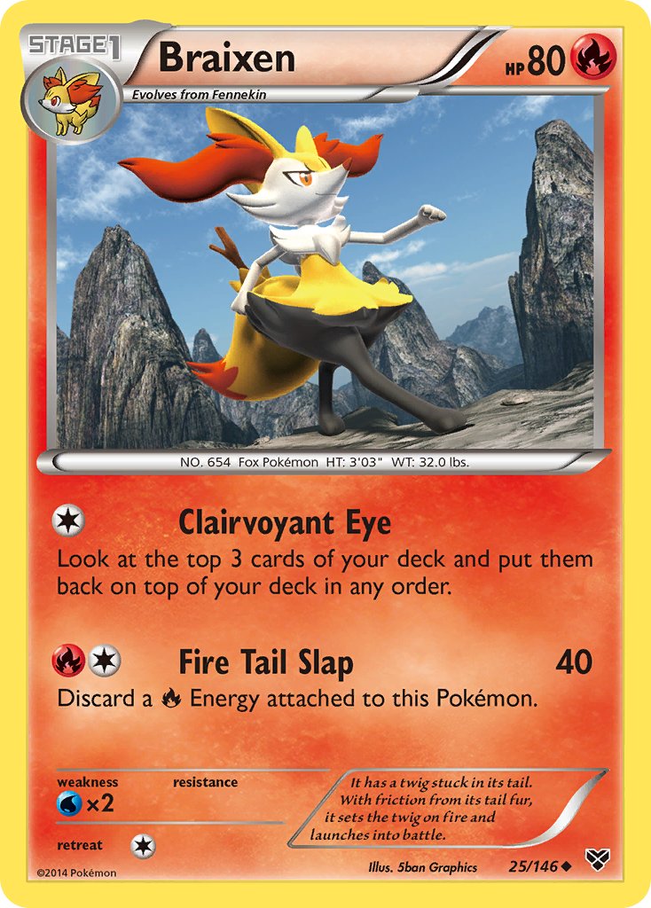 Braixen - 25/146 - XY Base - Card Cavern