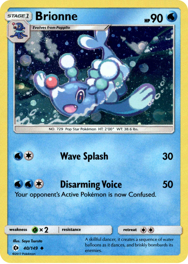 Brionne - 40/149 - Primarina-GX Premium Collection - Cosmos Holo - Card Cavern