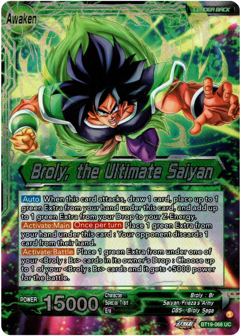 Broly // Broly, the Ultimate Saiyan - BT19-068 - Fighter's Ambition - Foil - Card Cavern