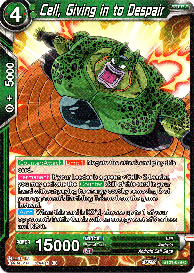 Cell, Giving in to Despair - BT21-089 - Wild Resurgence - Card Cavern