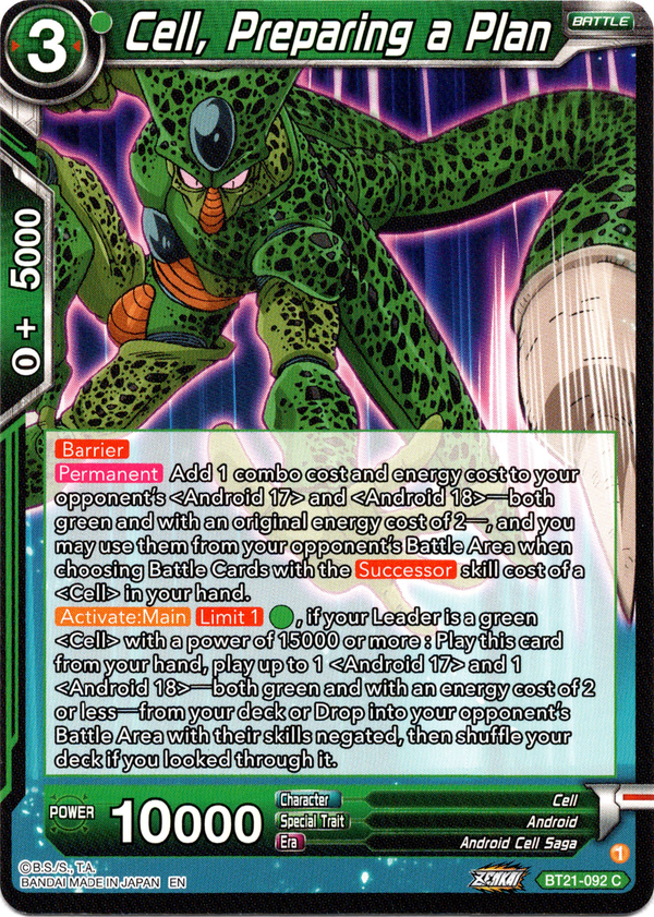 Cell, Preparing a Plan - BT21-092 - Wild Resurgence - Card Cavern