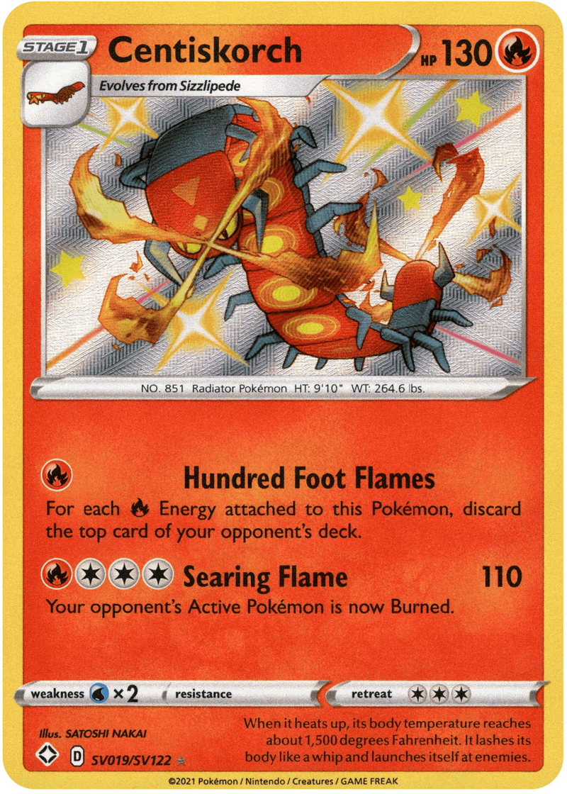 Centiskorch - SV019/SV122 - Shining Fates - Holo - Card Cavern