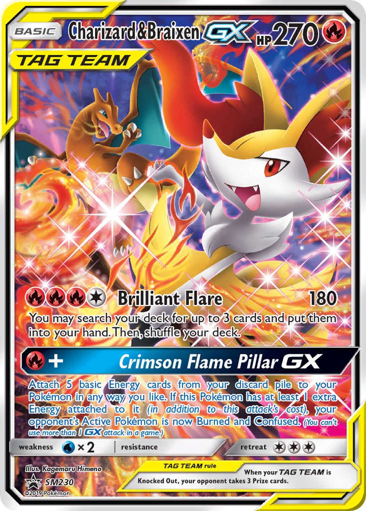 Charizard & Braixen GX - SM230 - Sun & Moon Promo - Card Cavern