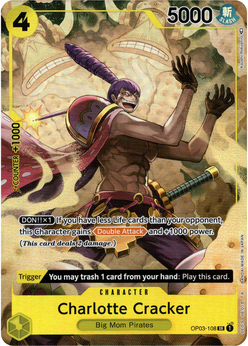 Charlotte Cracker Alternate Art - OP03-108 SR - Pillars of Strength - Foil - Card Cavern