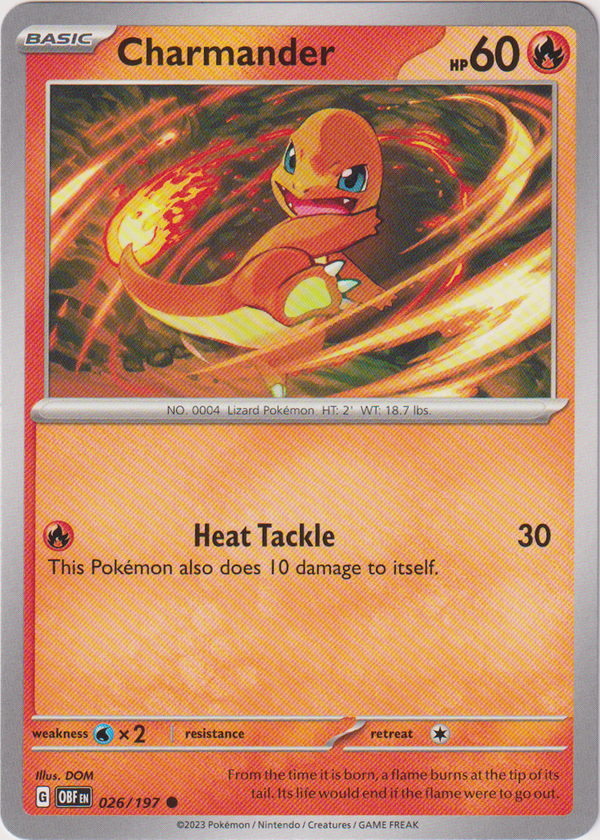 Charmander - 026/197 - Obsidian Flames - Card Cavern