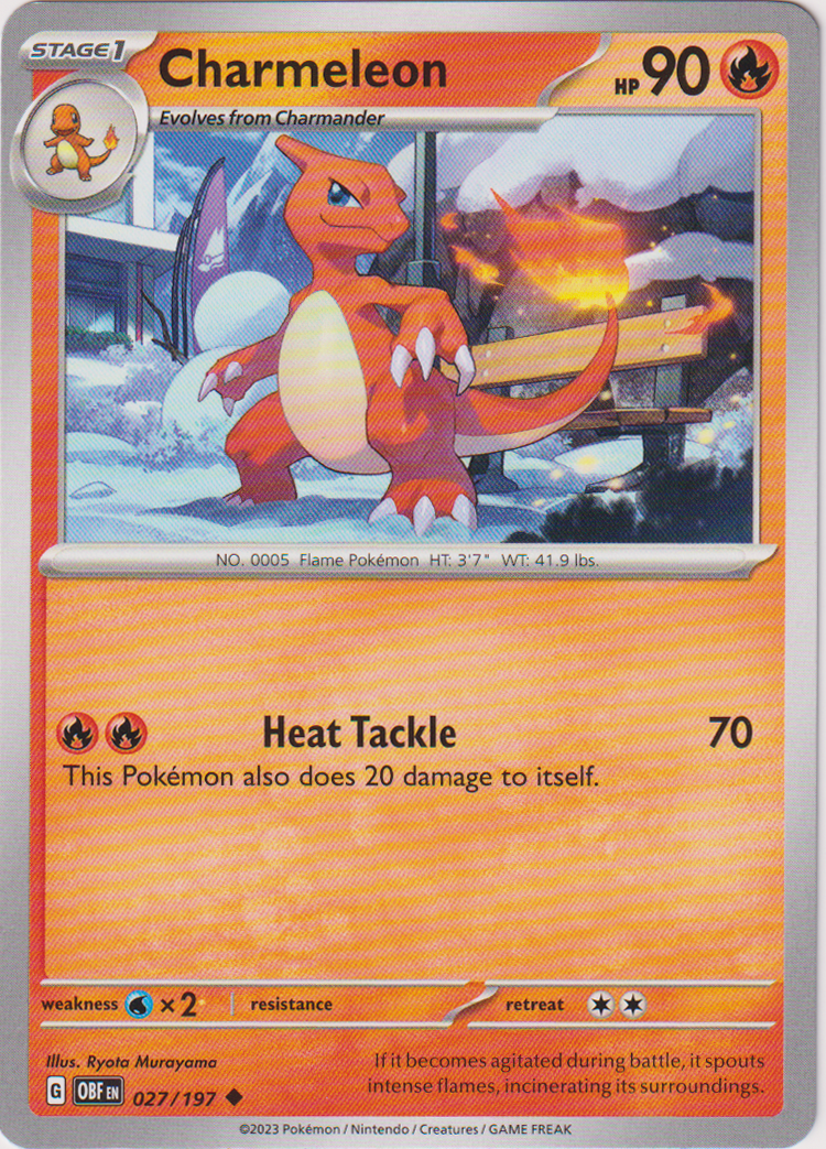 Charmeleon - 027/197 - Obsidian Flames - Card Cavern