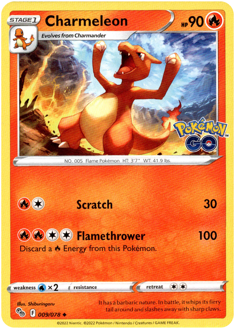 Charmeleon - 009/078 - Pokemon Go - Card Cavern