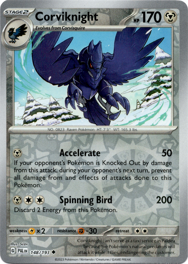 Corviknight - 148/193 - Paldea Evolved - Reverse Holo - Card Cavern