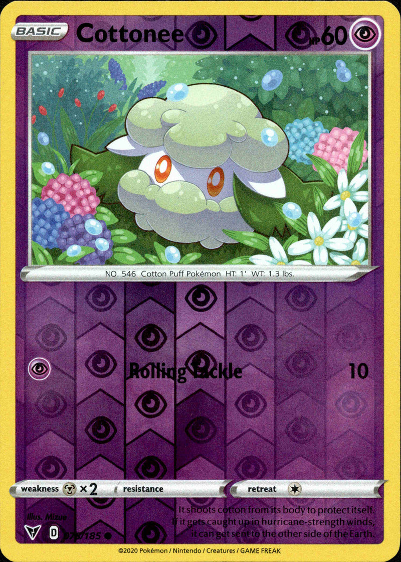 Cottonee - 075/185 - Vivid Voltage - Reverse Holo - Card Cavern