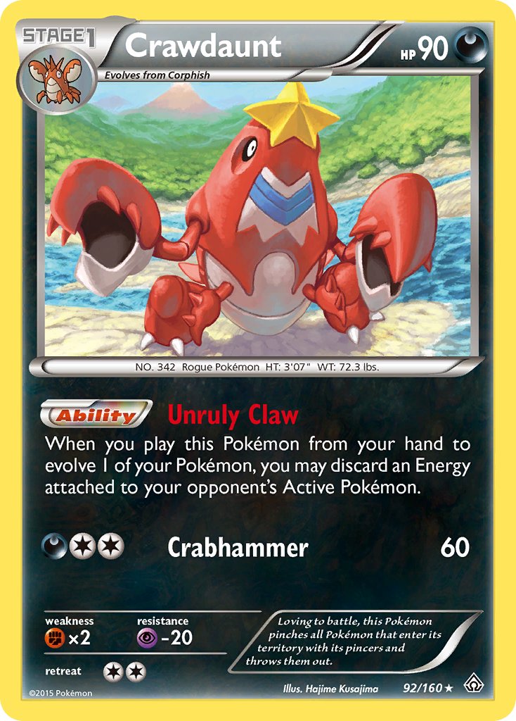 Crawdaunt - 92/160 - Primal Clash - Holo - Card Cavern