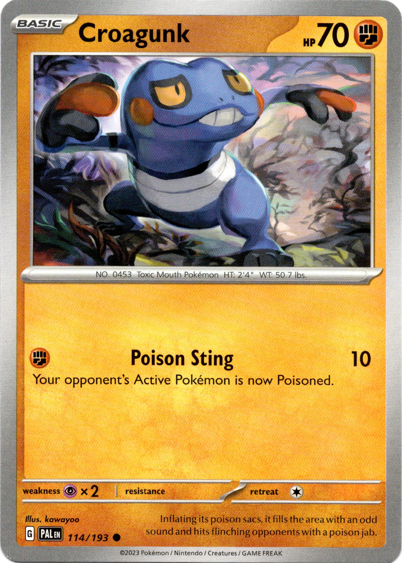 Croagunk - 114/193 - Paldea Evolved - Card Cavern