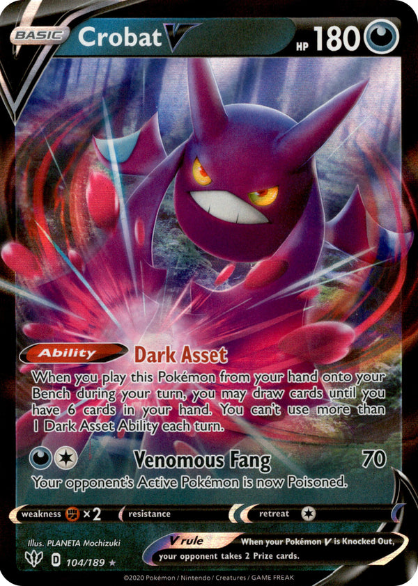 Crobat V - 104/189 - Darkness Ablaze - Card Cavern