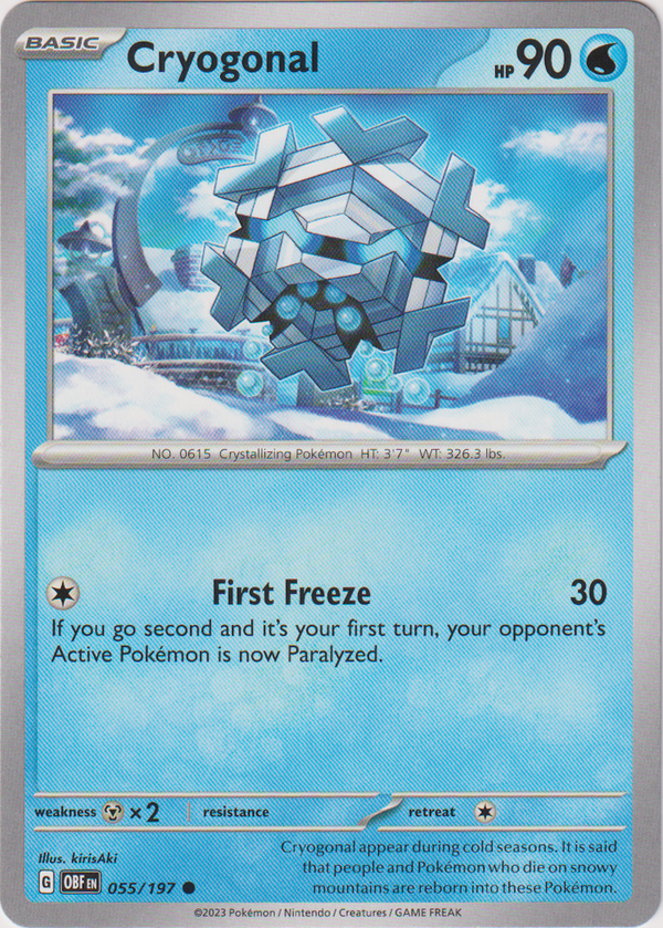 Cryogonal - 055/197 - Obsidian Flames - Card Cavern