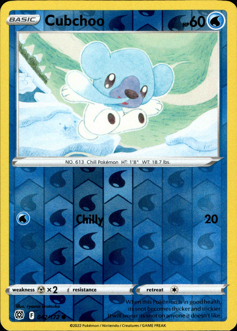 Cubchoo - 042/172 - Brilliant Stars - Reverse Holo - Card Cavern