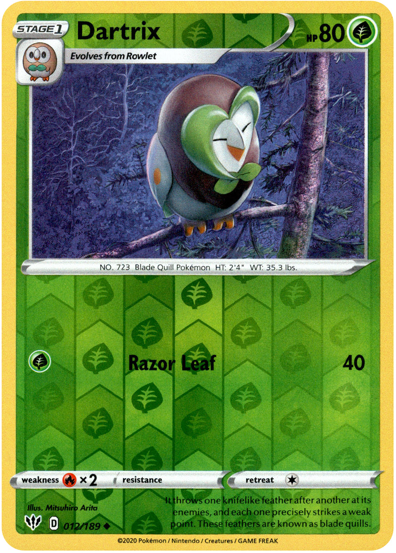 Dartrix - 12/189 - Darkness Ablaze - Reverse Holo - Card Cavern