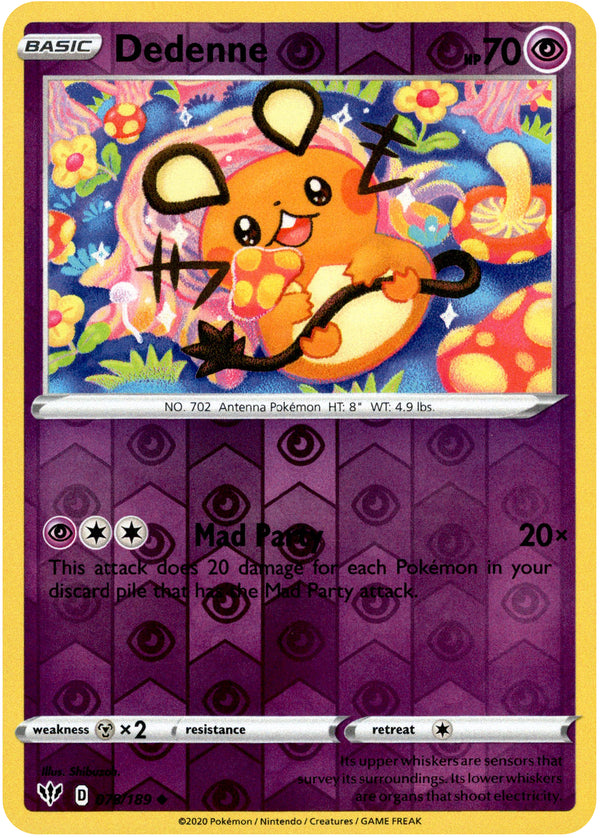 Dedenne - 78/189 - Darkness Ablaze - Reverse Holo - Card Cavern