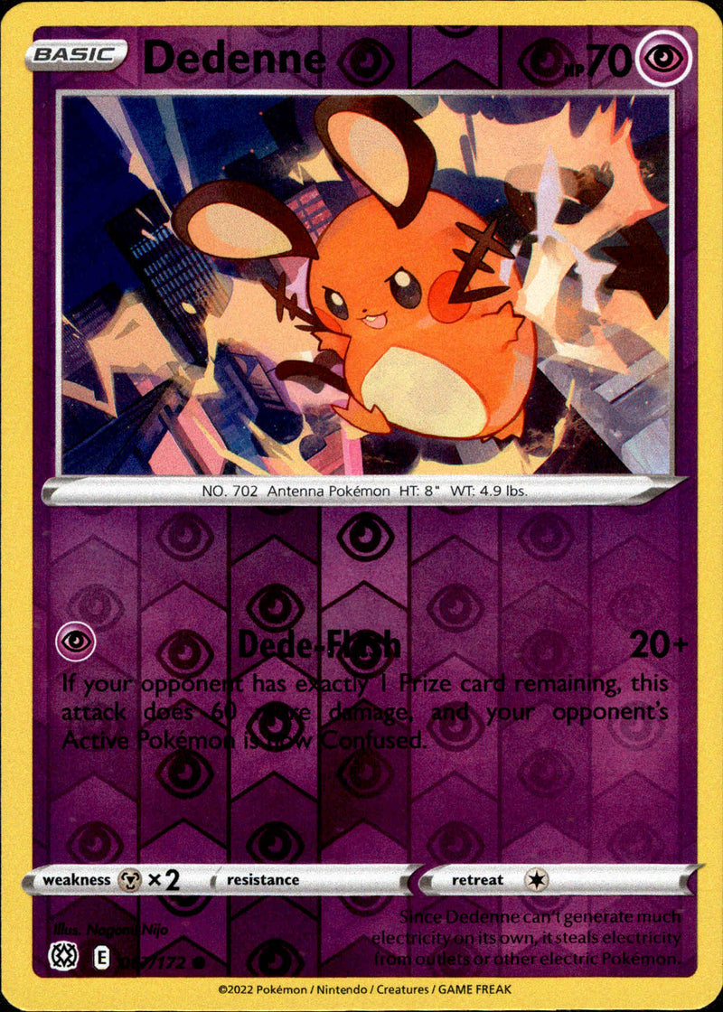 Dedenne - 067/172 - Brilliant Stars - Reverse Holo - Card Cavern