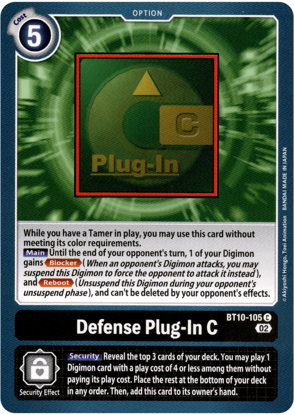 Defense Plug-In C - BT10-105 C - Xros Encounter - Card Cavern