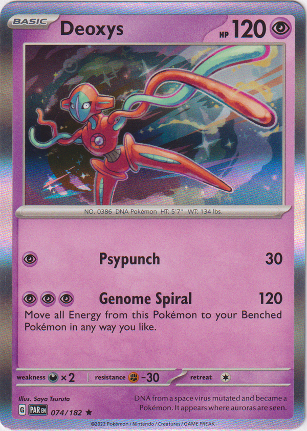 Deoxys - 074/182 - Paradox Rift - Holo - Card Cavern