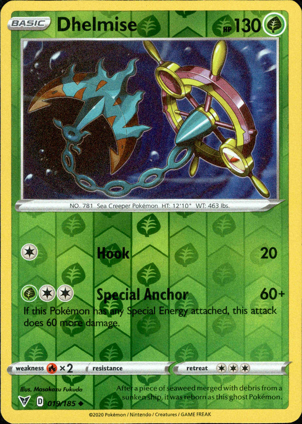 Dhelmise - 019/185 - Vivid Voltage - Reverse Holo - Card Cavern