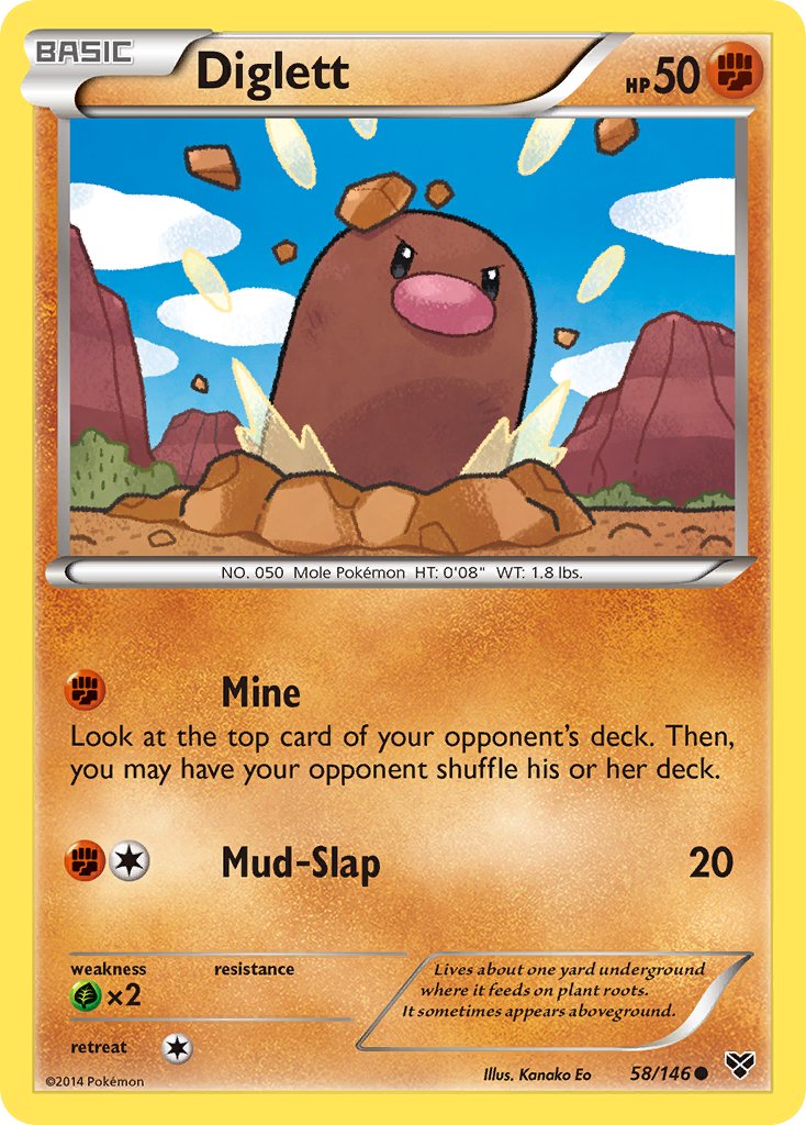 Diglett - 58/146 - XY Base - Card Cavern