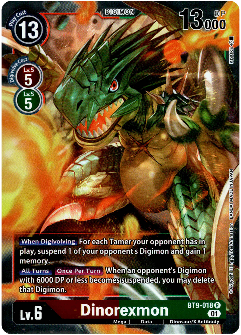 Dinorexmon - BT9-018 R - X Record - Card Cavern