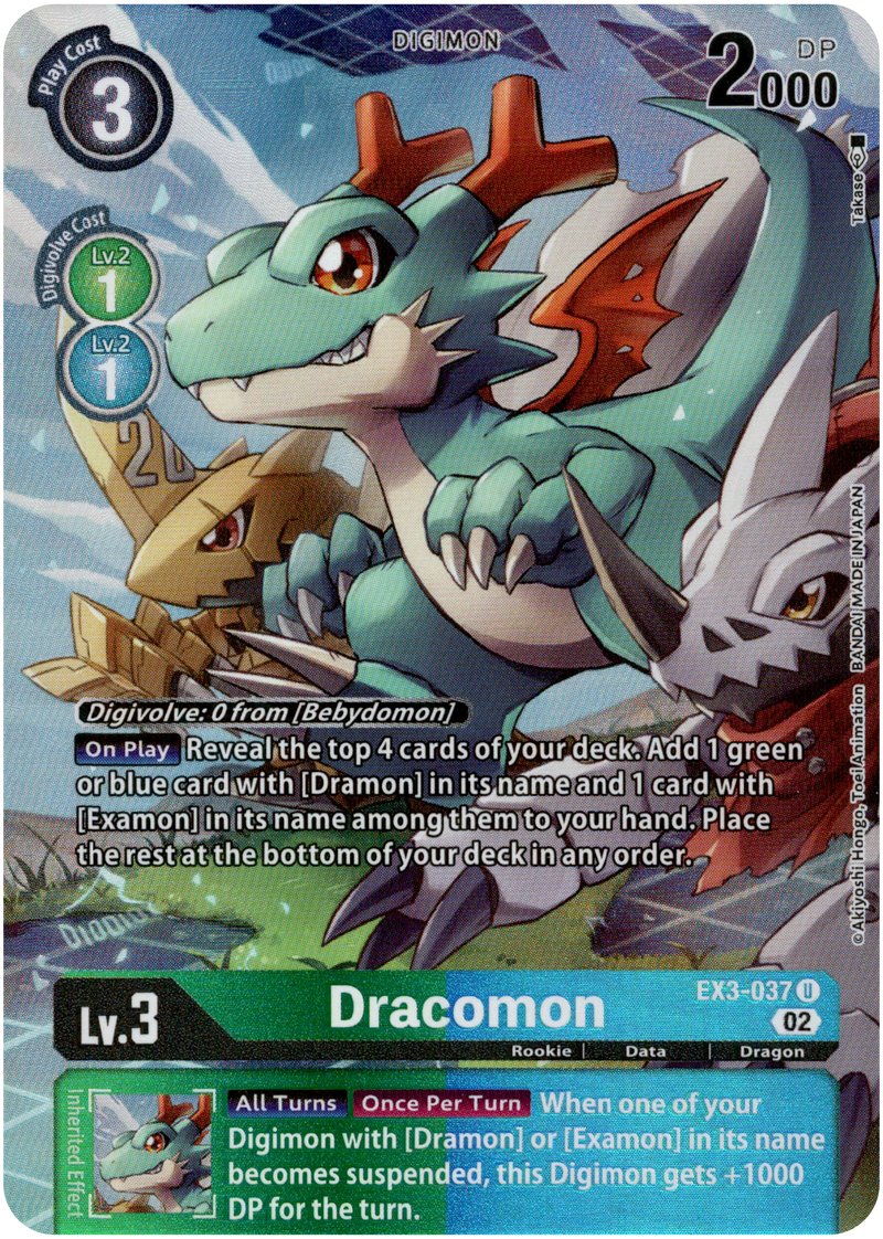 Dracomon Alternate Art - EX3-037 U - Draconic Roar - Foil - Card Cavern