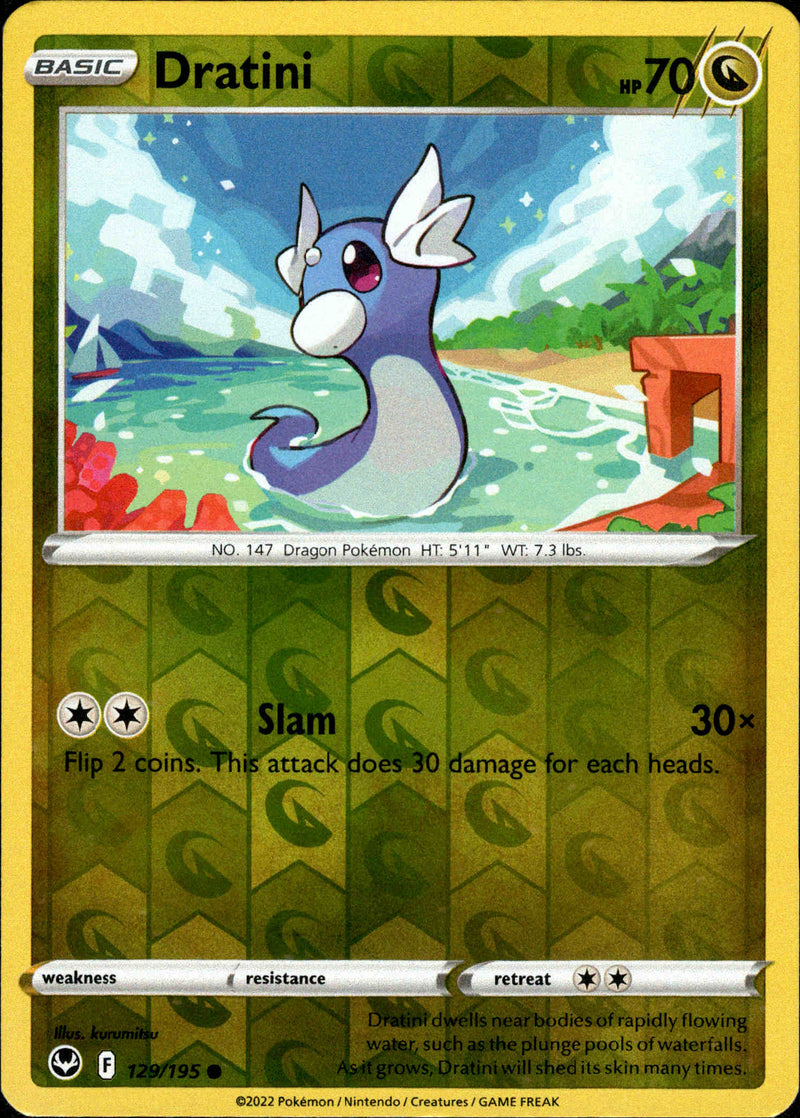 Dratini - 129/195 - Silver Tempest - Reverse Holo - Card Cavern