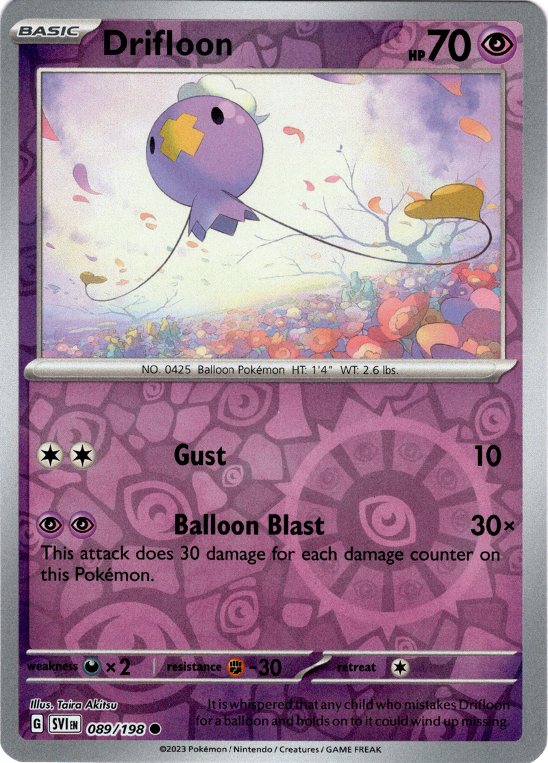 Drifloon - 089/198 - Scarlet & Violet - Reverse Holo - Card Cavern